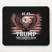 Trump 45. 47. Präsident Flag 2025 Adler Amerika Mousepad (Vorne)
