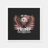 Trump 45. 47. Präsident Flag 2025 Adler Amerika Serviette (Vorderseite)