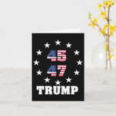 Trump 45 47 Präsident Flagge USA 2024 Gewinner 202 Karte (Gelbe Blume)