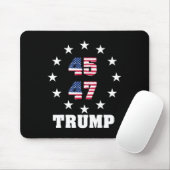 Trump 45 47 Präsident Flagge USA 2024 Gewinner 202 Mousepad (Mit Mouse)
