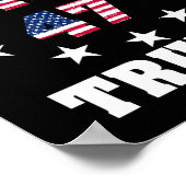 Trump 45 47 Präsident Flagge USA 2024 Gewinner 202 Poster (Ecke)