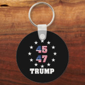 Trump 45 47 Präsident Flagge USA 2024 Gewinner 202 Schlüsselanhänger (Vorderseite)
