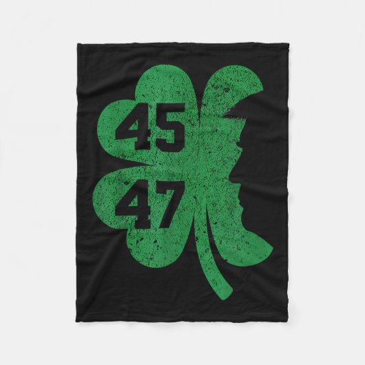Trump 45 47 Präsident St. Patricks Day Kleeblatt L Fleecedecke (Vorderseite)