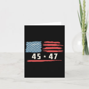 Trump 45 47 Präsident Vintage amerikanische Flagge Karte