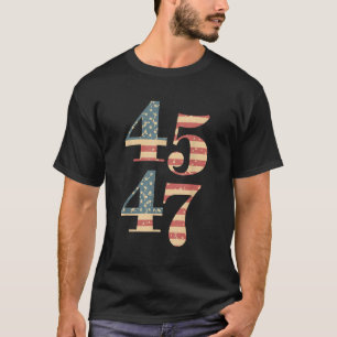 Trump 45 47 Präsident Vintage Retro Flagge Frauen T-Shirt