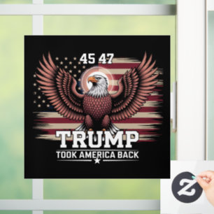Trump 45. 47. Präsidentenflagge 2025 Adler Amerika Fensteraufkleber