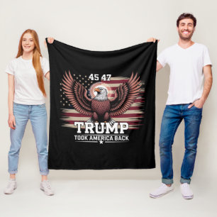 Trump 45. 47. Präsidentenflagge 2025 Adler Amerika Fleecedecke