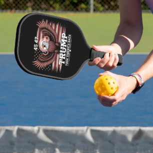Trump 45. 47. Präsidentenflagge 2025 Adler Amerika Pickleball Schläger