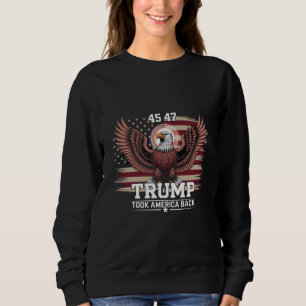 Trump 45. 47. Präsidentenflagge 2025 Adler Amerika Sweatshirt