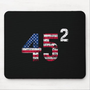 Trump 45 47 Shirt Frauen Trump 45 Squared 2025 USA Mousepad