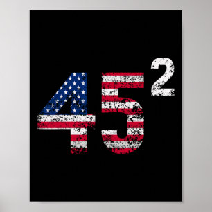Trump 45 47 Shirt Frauen Trump 45 Squared 2025 USA Poster