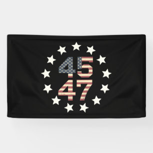 Trump 45 47 Sterne Vintage USA Amerikanische Flagg Banner