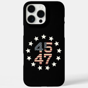 Trump 45 47 Sterne Vintage USA Amerikanische Flagg iPhone 16 Pro Max Hülle