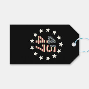 Trump 45 47 Sterne Vintage USA Amerikanische Flagg Geschenkanhänger