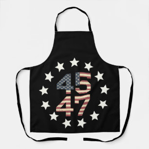 Trump 45 47 Sterne Vintage USA Amerikanische Flagg Schürze