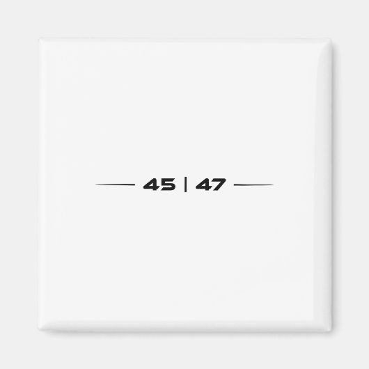 Trump 45 47 Trump Retro Futuristic Design Magnet (Vorne)