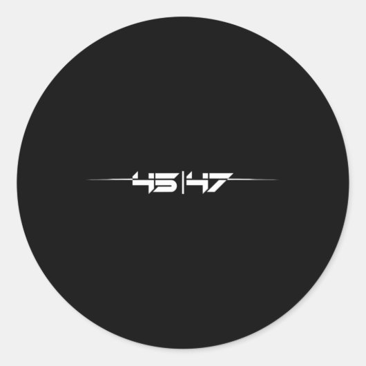 Trump 45 47 Trump Retro Futuristic Runder Aufkleber (Vorderseite)