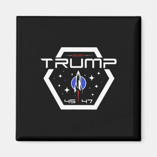 Trump 45 47 Trump Retro Futuristisches Design  Magnet