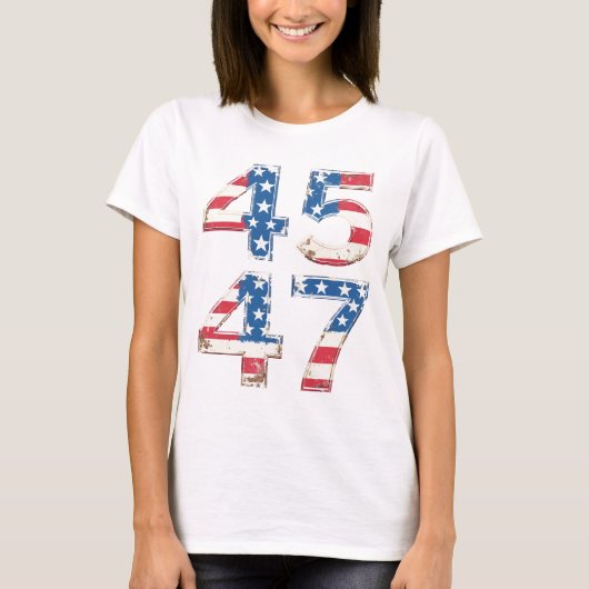 Trump 45 47 Tshirt (Vorderseite)