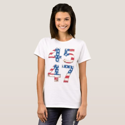 Trump 45 47 Tshirt (Vorne ganz)