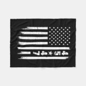 Trump 45 47 US-Flagge Fleecedecke (Vorderseite (Horizontal))