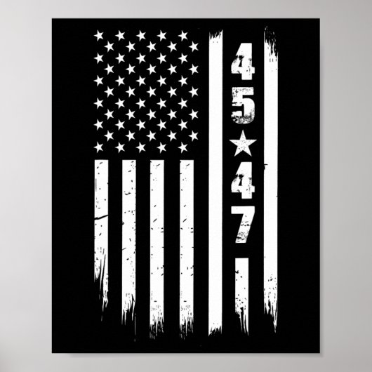 Trump 45 47 US-Flagge Poster (Vorne)