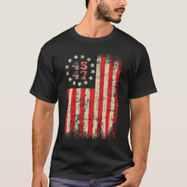 Trump 45 47 USA Flag Trump 2024 Amerika holen T-Shirt