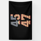 Trump 45 47 Vintag America Flag Banner (Vertikal)