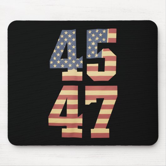 Trump 45 47 Vintag America Flag Mousepad (Vorne)