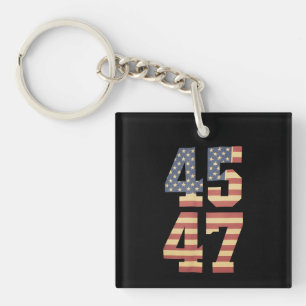 Trump 45 47 Vintag America Flag Schlüsselanhänger