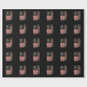 Trump 45 47 Vintag Retro America Flag Geschenkpapier (Flach)