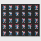 Trump 45 47 Vintag Retro USA Flag Geschenkpapier (Flach)