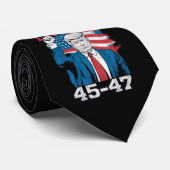 Trump 45 47 Vintag Retro USA Flag Krawatte (Gerollt)