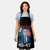 Trump 45 47 Vintag Retro USA Flag Schürze (Getragen)