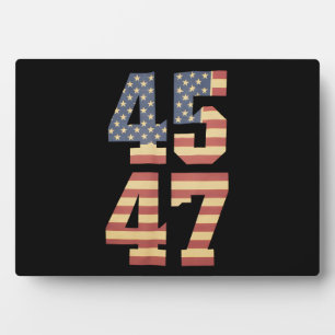 Trump 45 47 Vintage Amerika USA-Flagge Fotoplatte
