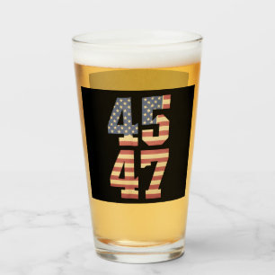 Trump 45 47 Vintage Amerika USA Flagge Glas