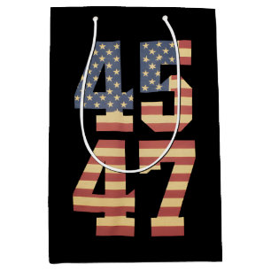Trump 45 47 Vintage Amerika USA Flagge Mittlere Geschenktüte