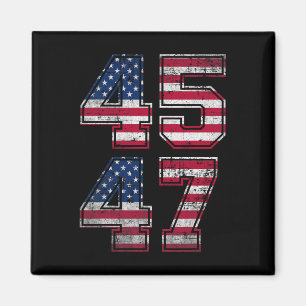 Trump 45 47 Vintage amerikanische Flagge Retro 454 Magnet