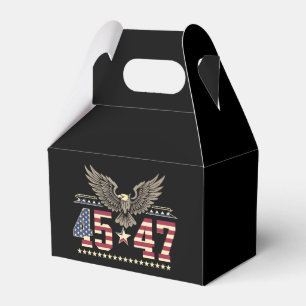Trump 45 47 Vintage Amerikanische USA Adler Flagge Geschenkschachtel