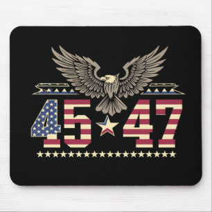 Trump 45 47 Vintage Amerikanische USA Adler Flagge Mousepad