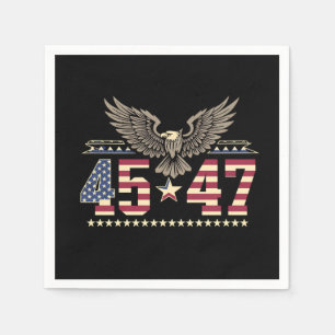 Trump 45 47 Vintage Amerikanische USA Adler Flagge Serviette