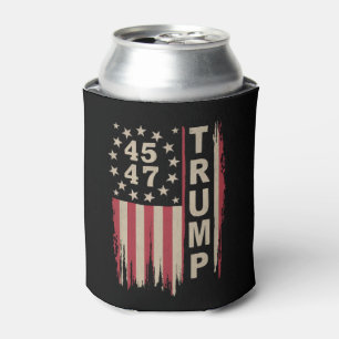 Trump 45 47 Vintage Retro Amerika USA-Flagge Dosenkühler
