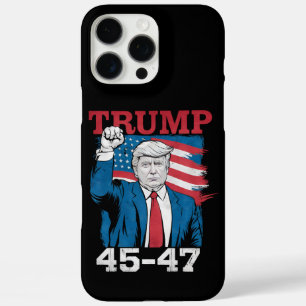 Trump 45 47 Vintage Retro USA Amerikanische Flagge iPhone 16 Pro Max Hülle