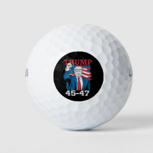 Trump 45 47 Vintage Retro USA Amerikanische Flagge Golfball