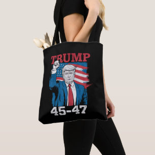 Trump 45 47 Vintage Retro USA Amerikanische Flagge Tasche