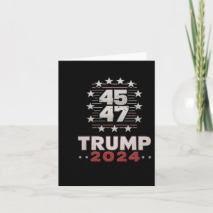 Trump 45 47 Wieder verfehlt Trump 2024 USA-Flagge  Karte