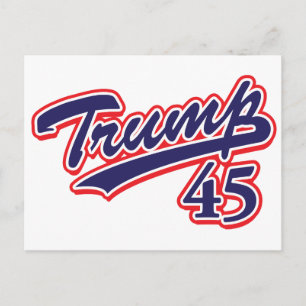 Trump-45-blau Postkarte
