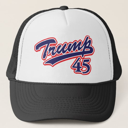 Trump-45-blau Truckerkappe (Vorderseite)