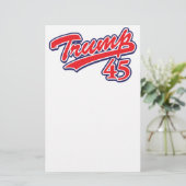 Trump 45! briefpapier (Stehend Vorderseite)
