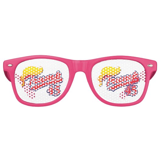 Trump-45-mit-Hair Sonnenbrille (Vorderseite)
